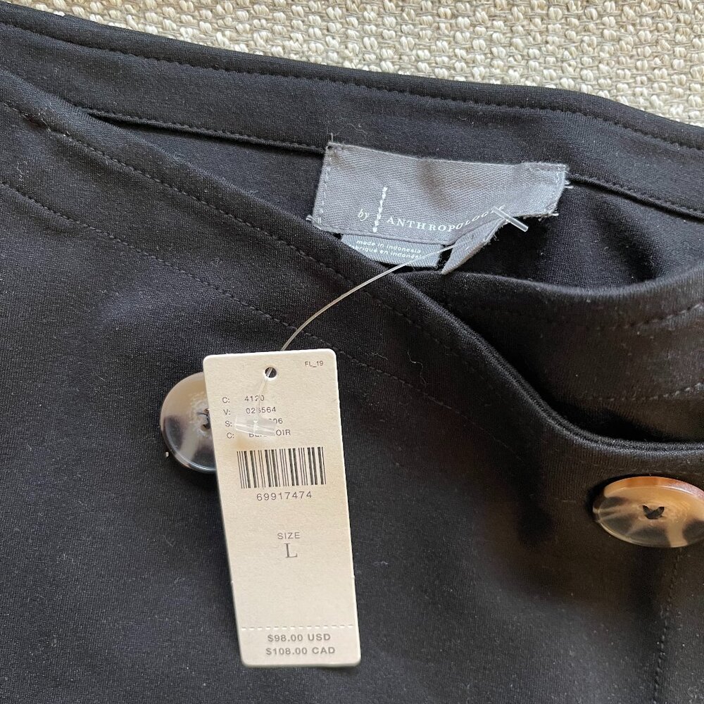 NWT Anthropologie Black Trench Mini Skirt - Size Large - Picture 5 of 7